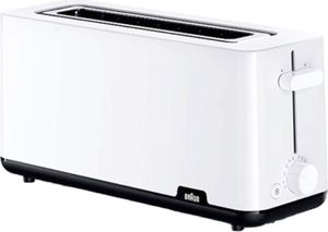 Braun HT1110WH Breakfast1 Langschlitz-Toaster Weiß/Schwarz