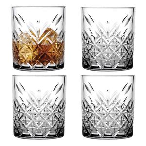 Pasabahce Timeless 52790 Whisky Glas Tumbler Kristall Design 4´er Set 345 ml