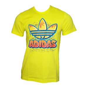 adidas Originals Trefoil Sommer T Shirt Herren Gelb, Größe:S