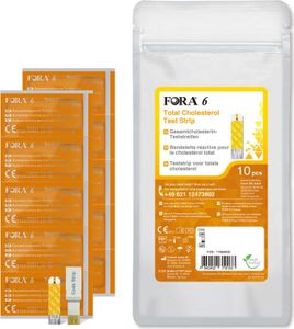 FORA 6 Testovacie prúžky na celkový cholesterol (10 kusov)