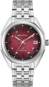 Bulova 96B401 Herrenuhr Jet Star Stahl/Weinrot