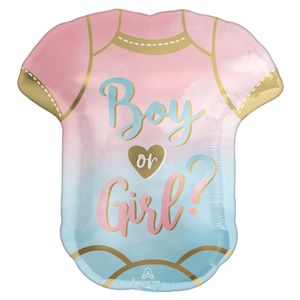 Amscan "The Big Reveal" - Folienballon Body 55 x 60 cm 4283275 - Boy or Girl? | Gender Baby Party De