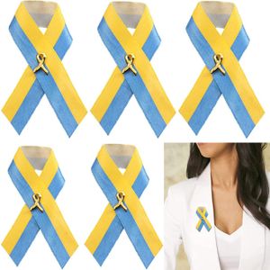 Miixia 5 Stücke Ukraine Aufkleber Ukraine Flagge Anstecker Solidaritäts Ansteckbuttons Blau Gelb, Ukraine Flagge Brosche aus Metall für Männer Frauen
