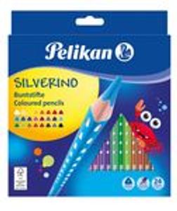 Barevné tužky Pelikan SILVERINO 3-hranné tenké BD24LN 24ks.