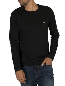 Lacoste Herren Longsleeved T-Shirt, Schwarz XL
