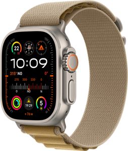 Apple Watch Ultra 2 GPS+ Cellular 49mm Natural Titanium Case with Tan Alpine Loop