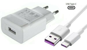 Ladegerät für original Huawei Mate 10 Pro HW-050200E01 + Datenkabel in weiß white USB Typ-C Netzteil 2A Ampere 2000 mAh Ladekabel Typ-C Bulk verpackt +gratis Hakai Reinigungspad