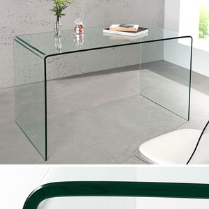 riess-ambiente Extravaganter Glas Esstisch FANTOME 120cm transparent Schreibtisch Ganzglastisch Esszimmertisch Glastisch Tisch
