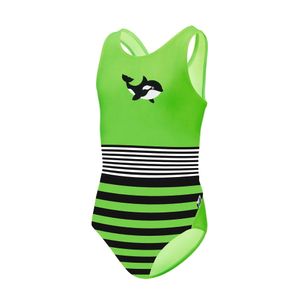 BECO SEALIFE Mädchen Kinder Badeanzug Schwimmanzug Einteiler Größe 140 grün/schwarz UV50+