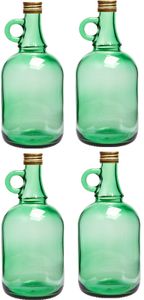 4x 1L Glasflasche GLASBALLON Weinballon leere Flasche Likör Wein Karaffe