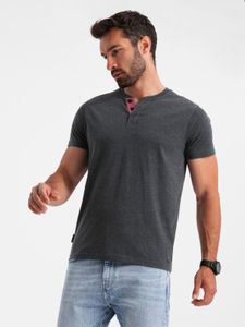 Ombre Clothing Kurzarmhemd für Männer Crysdon schwarz L