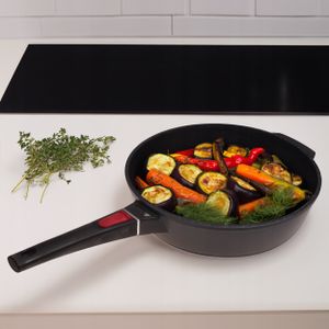 KAMILLE Pfanne PEDRO Marmorpfanne 24 cm Induktion Antihaft-Pfanne mit abnehmbarem Griff