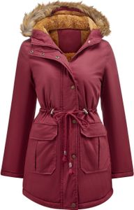 Damen Winterjacke Winterjacke Baumwolljacke Warme, verdickte Reißverschlusstaschenjacke, S-4XL