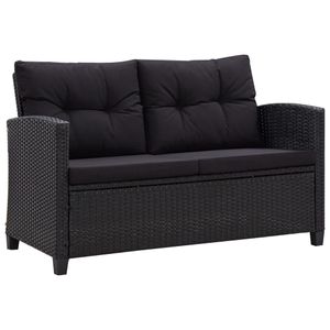 Gartensofa 2-Sitzer 124cm Poly Rattan Lounge Sofa Mehrere Auswahl