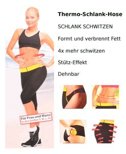 SmartTex Thermo-Schlank-Hose Sporthose Trainingshose Trainingsersatz Schwitzhose, Größe:M