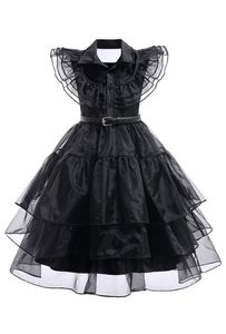 ASKSA dívky princezna šaty Vintage gotické středu Cosplay šaty pro Mottoparty gotický kostým, černá, 140