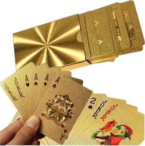 Karty Do Gry Złote Gold Plastikowe Talia 54