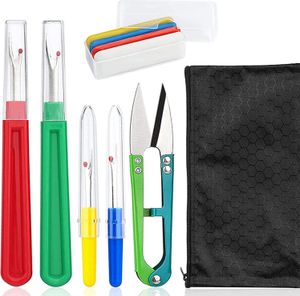 Nahttrenner, Seam Ripper Trimmen Scissor, Aufbewahrungstasche und Schneiderkreide für alle Arten von Näharbeiten, Basteln und Heimwerken