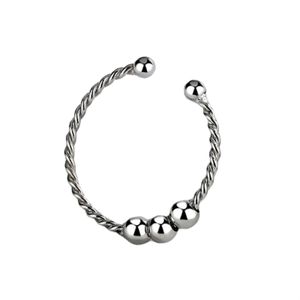 INF Verstellbare Anti-Stress-Ringe mit drehbaren Perlen Silber