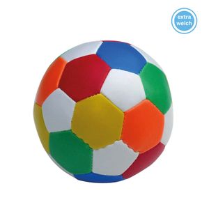 alldoro 60303 - Softball Ø 10 cm bunt | extra weicher Spielball für Kinder | im farbenfrohen Fußball-Design