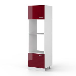 Vicco Mikrowellenschrank R-Line, 60 cm, Bordeaux Hochglanz/Weiß