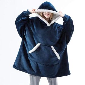 Pullover Damen Hoodie Oversize Sweatshirt Decke Geschenke für Frauen - blau