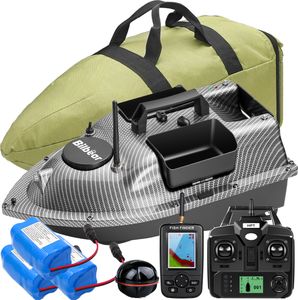 500M GPS Köderboot Futterboot mit Echolot und GPS Ferngesteuertes Spielzeugboot,Futterboot mit Hakenlöser,LCD Fischfinder mit Sonarsensor,Batterie,Handtasche