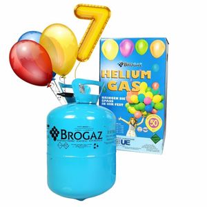 BROGAZ Heliumflasche für Luftballons / Folienballons / Luftballons Gas Party ca. 30 Ballons