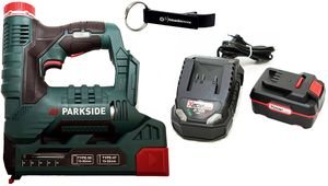 HEADNMORE® Bundle - 1 x PARKSIDE® 20V Akku Tacker PAT 20 + 1 x HEADNMORE® Schlüsselanhänger inkl. 1x 4Ah Akku