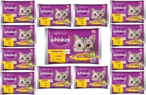 Whiskas Senior 7+ Nassfutter für Katzen in Gelee mit Huhn, Truthahn, 52 Portionsbeutel 13x4x85g