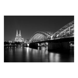 Vliestapete - Köln bei Nacht II - Fototapete Breit, Größe HxB:190cm x 288cm