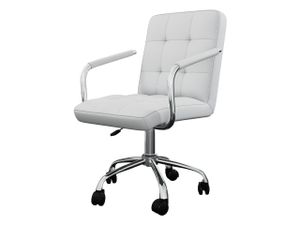 Mirjan24 Bürosessel Muz 629-1, Ergonomisch Drehstühle, Stilvoll Schreibtischstuhl, Komfort Bürostuhl (Farbe: Weiß)