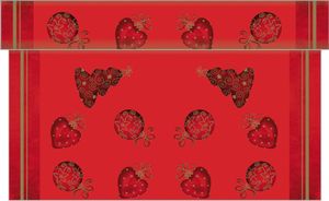 Sovie HOME Weihnachtstischläufer Tiffany in Rot aus Linclass® Airlaid 40 cm x 4,80 m, 1 Stück