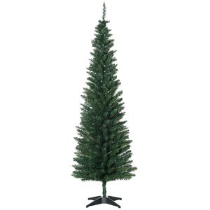 HOMCOM Weihnachtsbaum Tannenbaum mit Kunststoffständer 390 Spitzen Grün Ø 55 x H180 cm