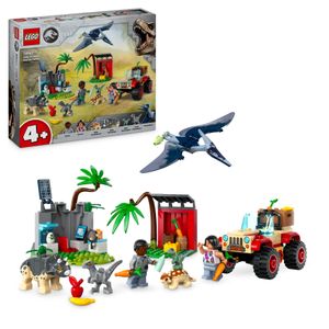 LEGO Jurassic World Rettungszentrum für Baby-Dinos, Set mit kleinen Dinosaurier-Figuren, darunter Triceratops, Ankylosaurus und Velociraptor, Geschenk zum Bauen für Jungs und Mädchen ab 4 Jahren 76963