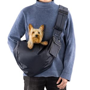 Navaris Tragetuch Tasche für Hunde Katzen Kleintiere - 55x30x3cm Hundetragetasche Umhängetasche - Tragetasche verstellbar - Traglast bis zu 20kg