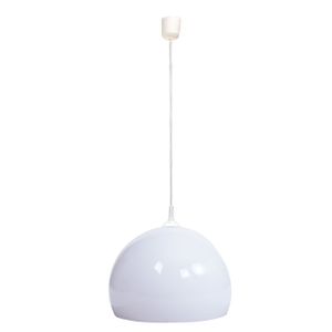 Pendelleuchte HWC-M34, Hängelampe Hängeleuchte Lampe, Ø 40cm Schirm, Kunststoff  weiß