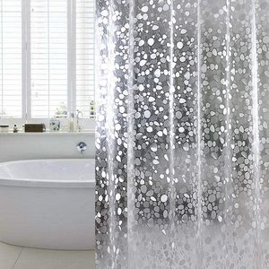 Wasserdichter 3D-Badezimmervorhang, PVC-Duschvorhang, transparenter schimmelresistenter durchsichtiger Badezimmervorhang mit Haken 240×180cm a