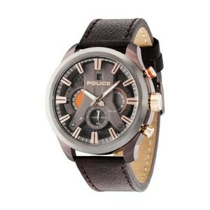 Police Herren Armbanduhr PL14639JSBZU.61 braun Multifunktion