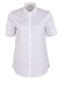 Eterna - Damen KURZARM BLUSE Comfort Fit Bluse Halbarm Hemdkragen Blickdicht weiß (5008 H965), Größe:38, Farbe:Weiß (00)