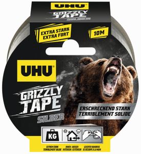 UHU PE-Gewebeband GRIZZLY TAPE silber 49 mm x 25 m