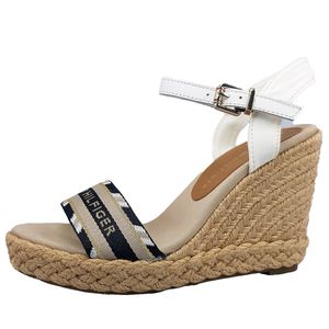 Tommy Hilfiger Damen Klassische Sandalen FW0FW06295 YBL Farbe:Weiß Größe: 40