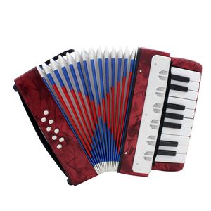 Kinder Ziehharmonika 7 Kyes Knopf Akkordeon Musikinstrument Spielzeug 