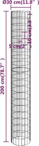 Grządki gabionowe 4 szt. Okrągłe Ø30x50/100/150/200 cm