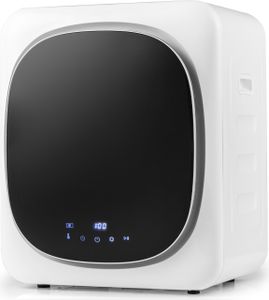 COSTWAY Mini Wäschetrockner 800W, 5kg, Ablufttrockner bis zu 69℃, LED Touch-Screen, 4 Temperaturen & 6 Timer mit Desinfektion, Überhitzungsschutz