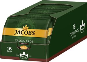 JACOBS Crema kräftig 5er Pack Kaffee Pads 5 x 16 Getränke Intensität 4