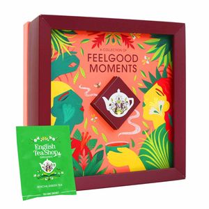 ETS - Tee-Kollektion "Feelgood Moments", Ayurveda Tee Probierbox & Geschenk zum Wohlfühlen, BIO, 32 Teebeutel