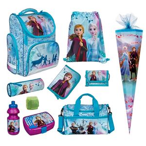 Disney Die Eiskönigin Schulranzen für Mädchen Schultasche im Set 10-teilig mit Sporttasche und Schultüte 85cm