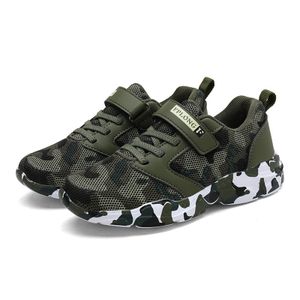 Kinder Sneaker Jungen Turnschuhe Camouflage Freizeitschuhe Outdoor Leichte Kissen Laufschuhe,Farbe: Tarn Grün,Größe:40
