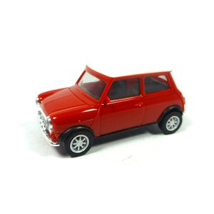 Herpa 420471 Mini Cooper mit Zusatzscheinwerfern rot/weiss Maßstab 1:87 Modellauto